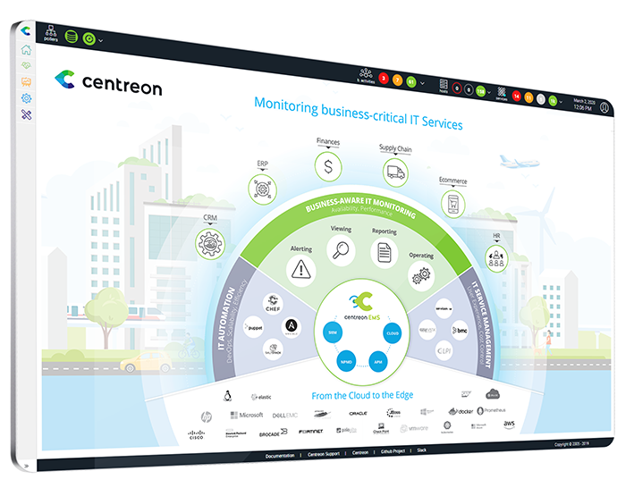 Centreon, solution de supervision dont Orsenna est un partenaire certifié